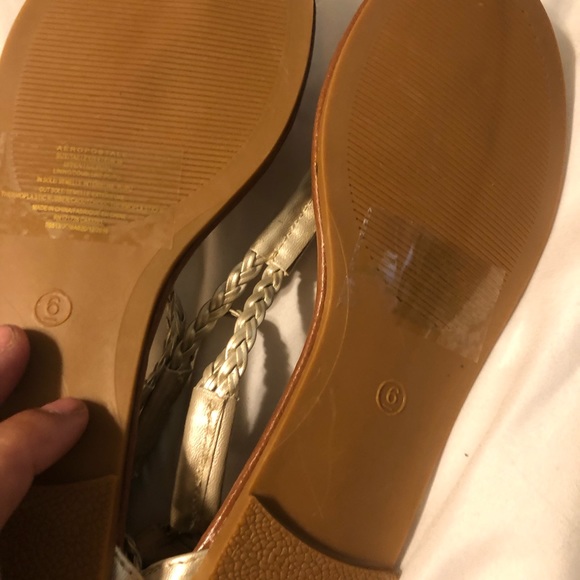 Aeropostale Gold Sandals - Picture 2 of 2